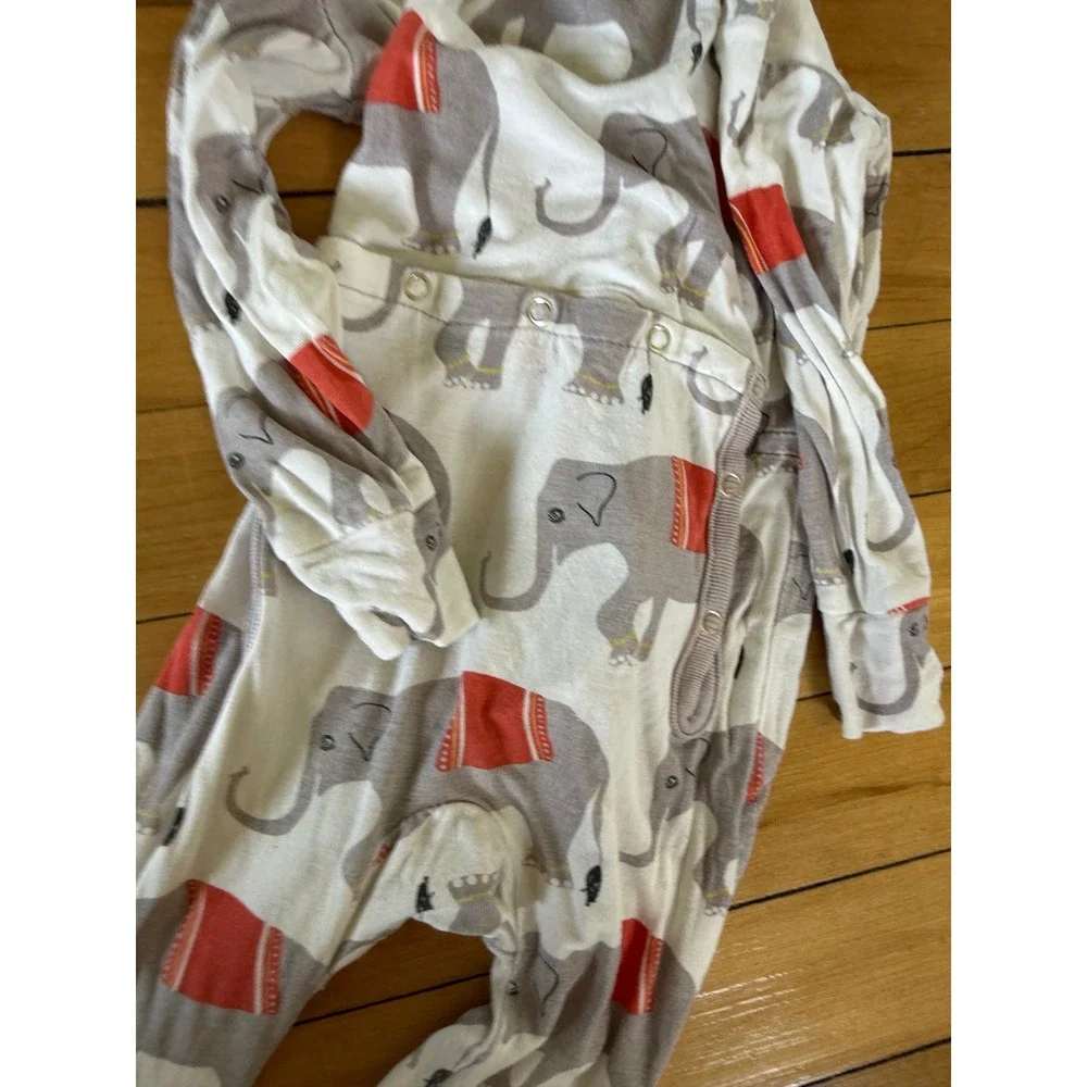 KicKee Pants circus elephant print bamboo footie sleeper soft lightweight infant